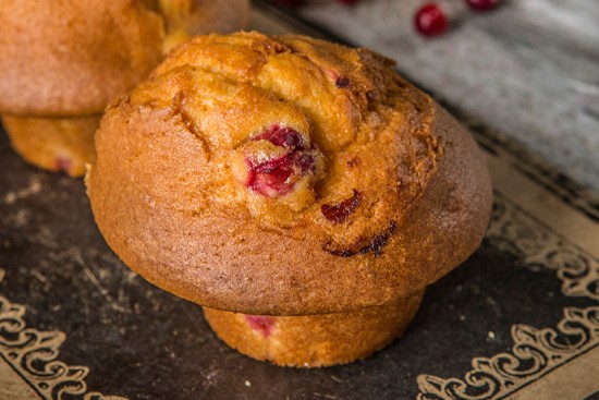 Muffins aux canneberges et à l'orange