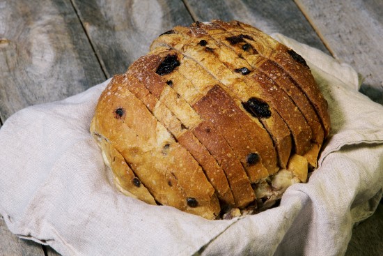 Pain chocolat et canneberges 